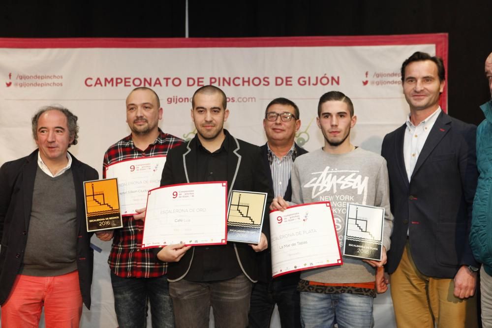 Entrega del IX Campeonato de Pinchos de Gijón.