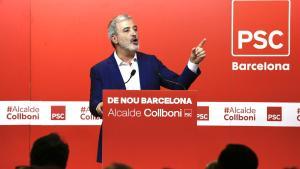 Jaume Collboni durante el consejo de la federación barcelonesa del PSC.