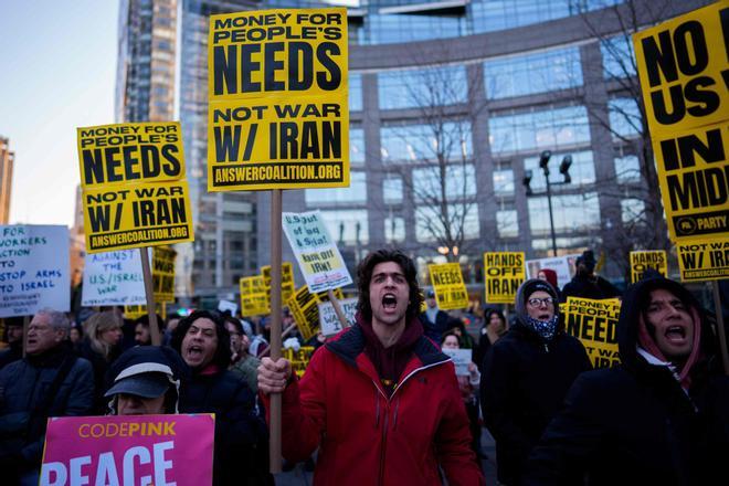 Protestas contra los ataques de EE. UU. e Israel a Irán en ciudades de todo el mundo