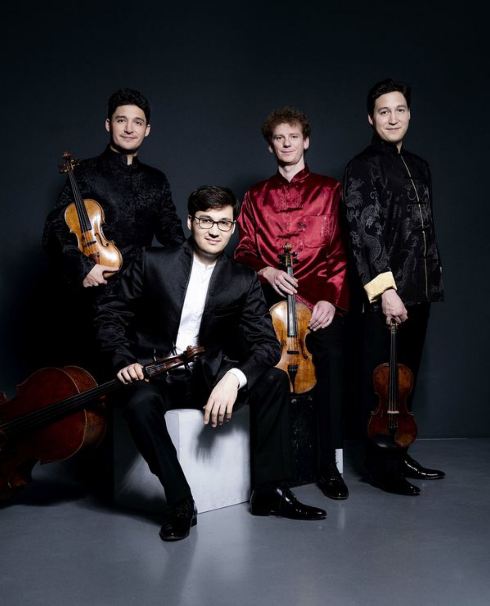 Los integrantes de Schumann Quartett.  