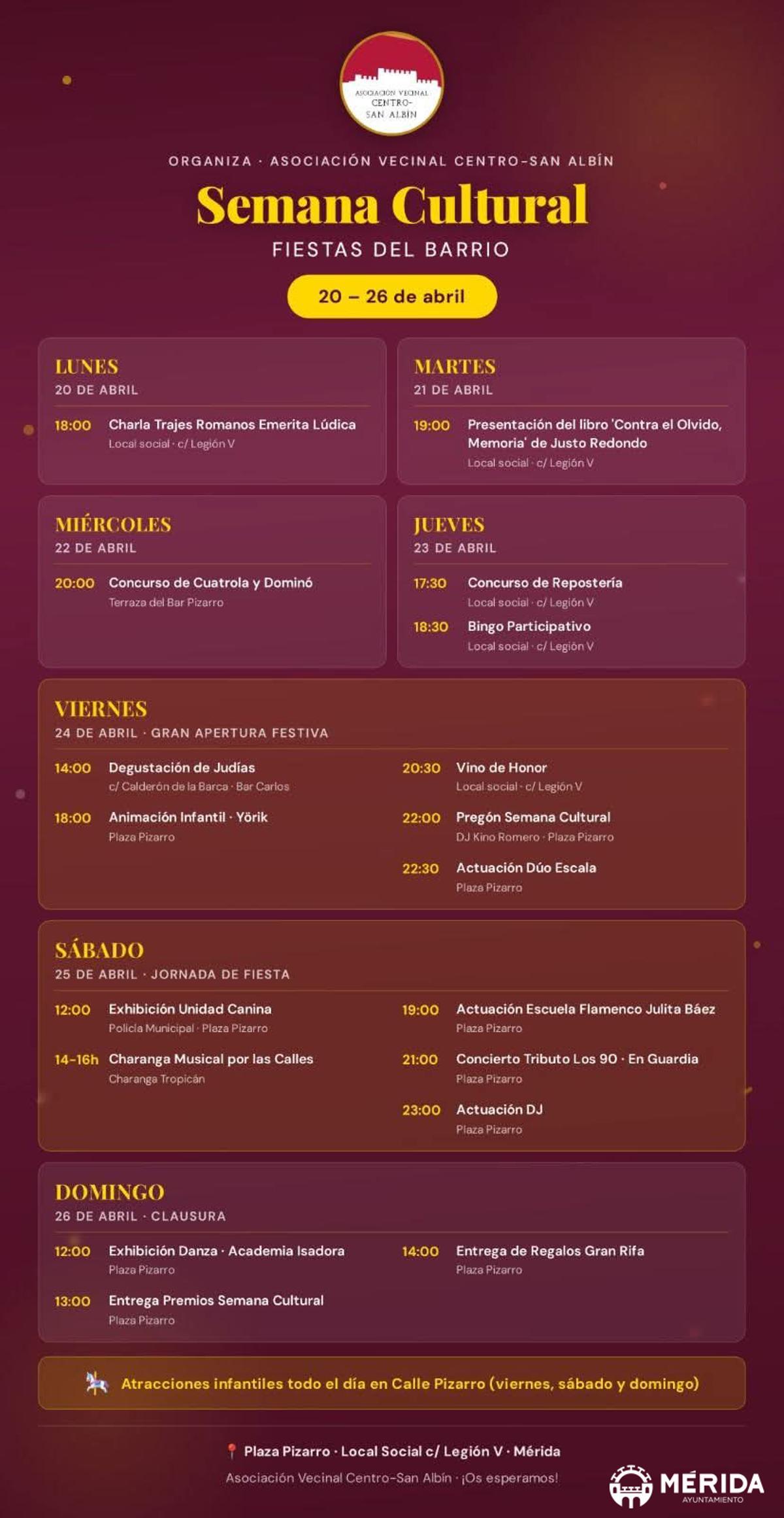 Programa II Semana Cultural Centro San Albín
