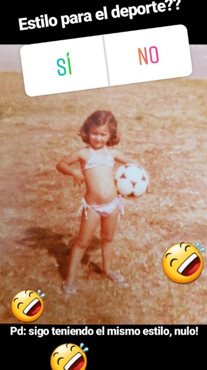 Paula Echevarría, deportista de pequeña