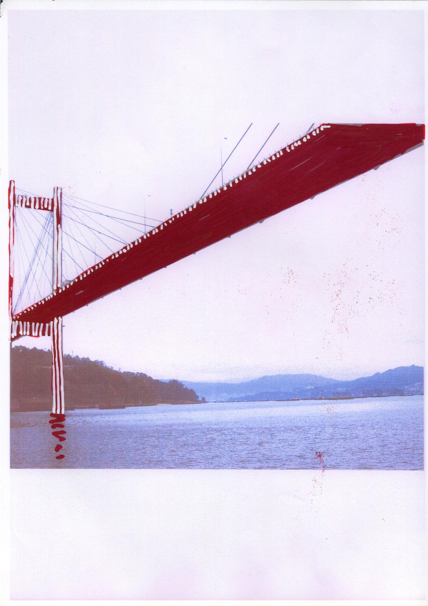 Daniel Buren, el artista que quiso pintar de rojo el puente de Rande