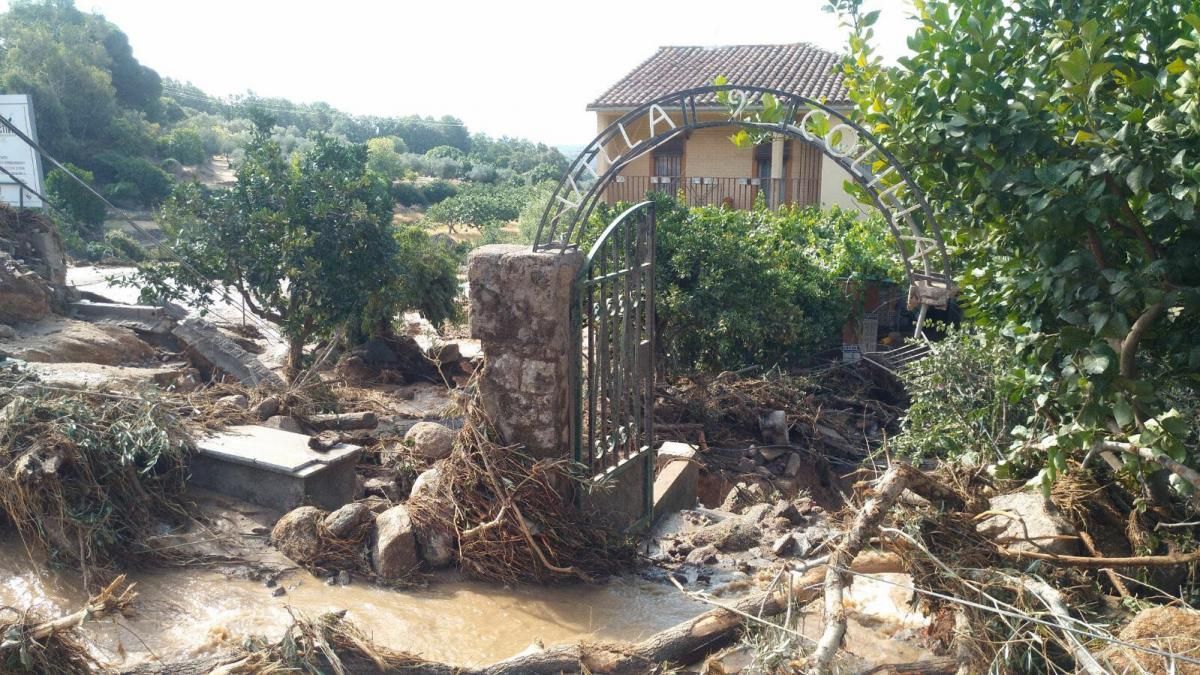 La inundación de Valverde de la Vera en imágenes