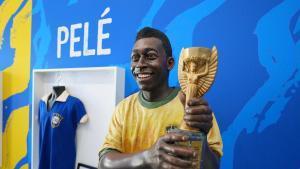 Espacio dedicado a Pelé en la subasta.
