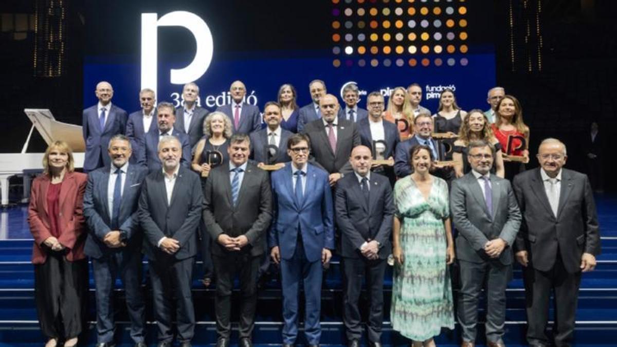Autoritats i guardonats, en l'edició anterior dels guardons de la patronal