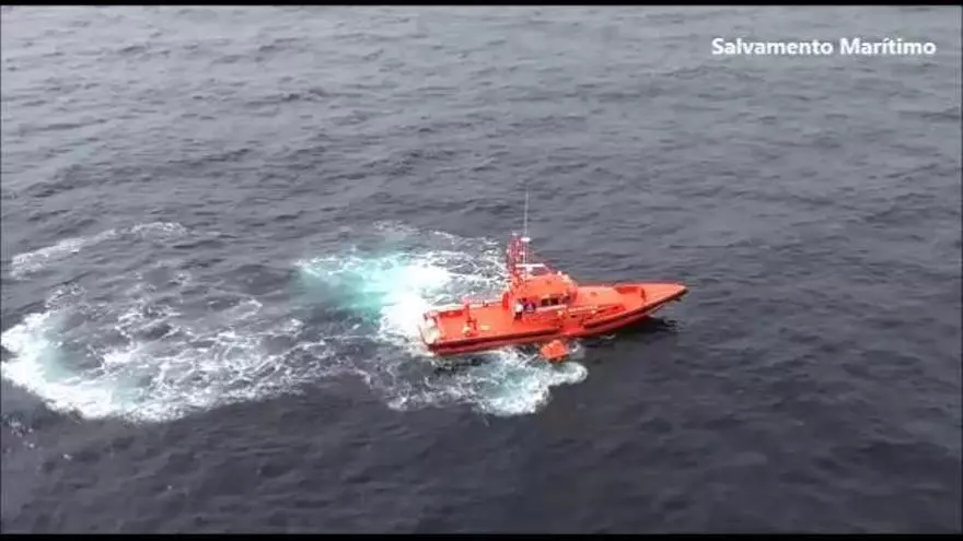 Rescate de los tres tripulantes del Olisan