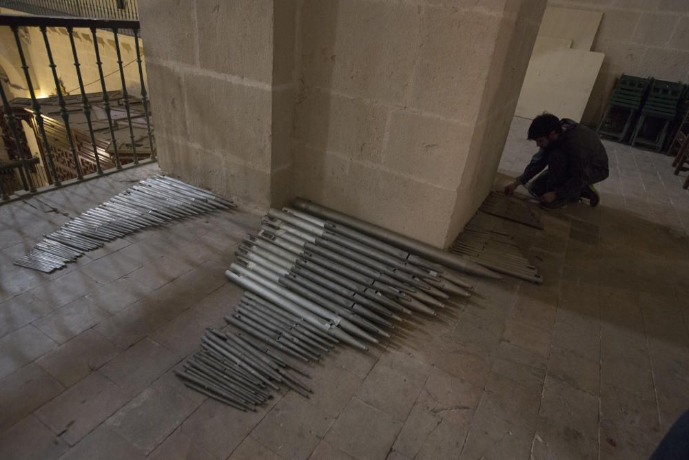 Desmontaje del órgano de la Concatedral de San Nicolás