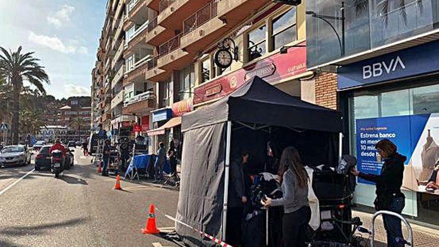 L&#039;equip de la sèrie rodant a Lloret de Mar aquest dimecres.