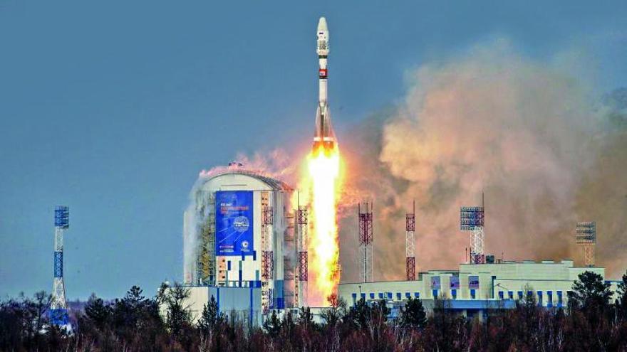 Lanzamiento de un cohete en el cosmódromo Vostochny, en Rusia. |    // MAXIN SHIPENKOV
