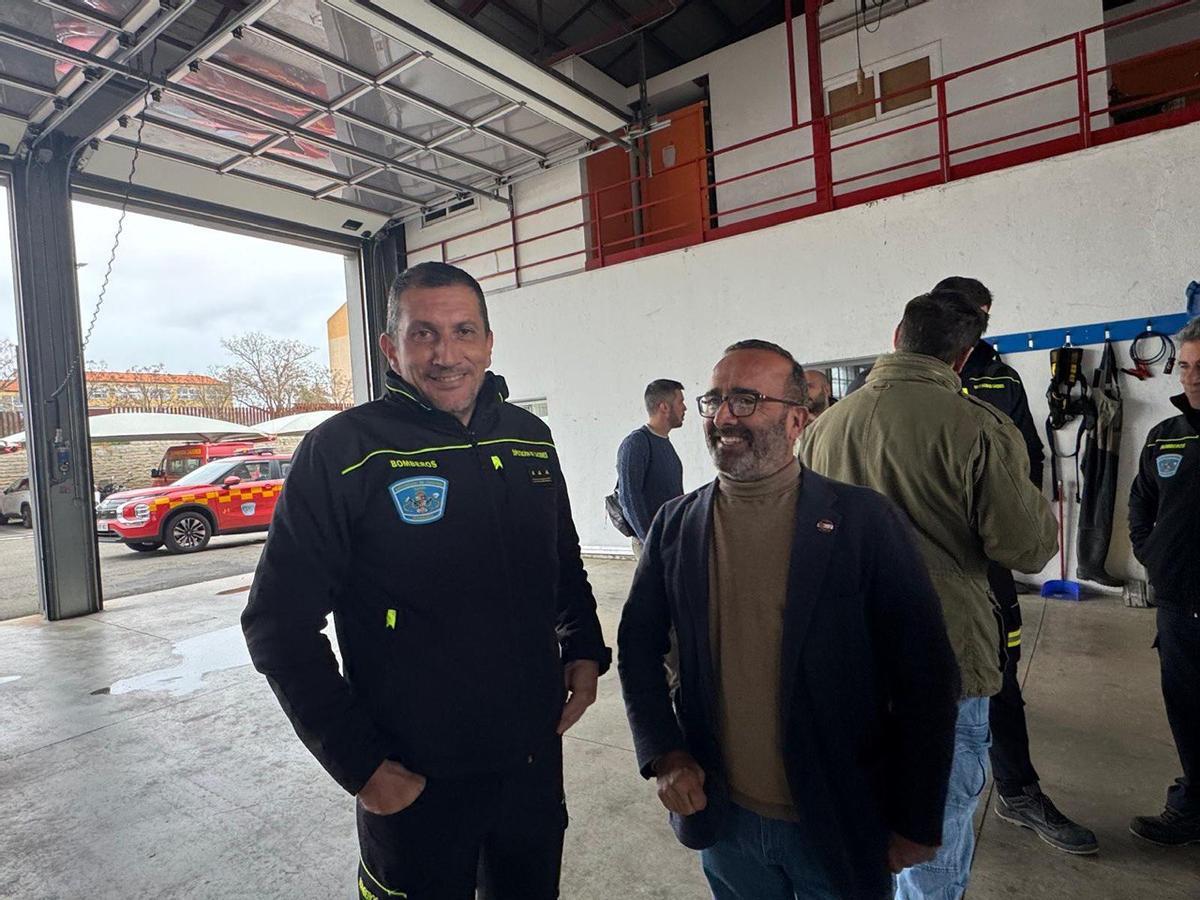 Miguel Ángel Morales agradece la labor del SEPEI de Cáceres tras las borrascas que azotaron la provincia