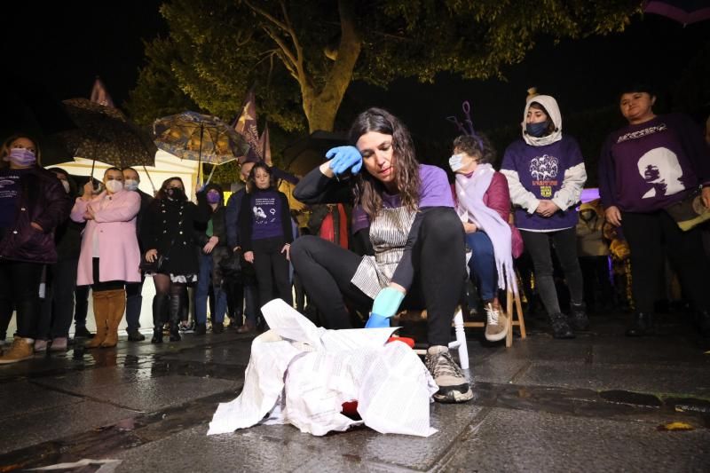 Marcha solidaria en La Laguna por el Día de la Violencia contra la Mujer