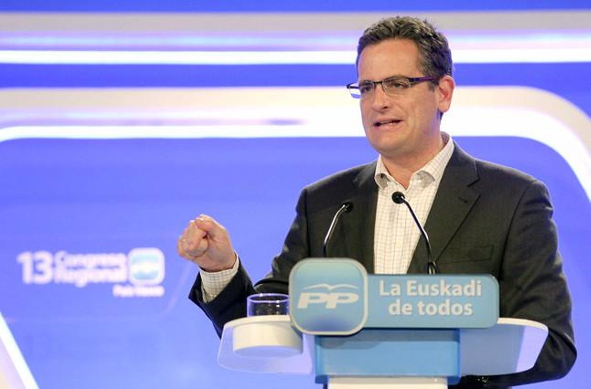 Antonio Basagoiti, el 13 de maig a Bilbao, durant la clausura del congrés del PP basc. Antonio Basagoiti, el 13 de maig a Bilbao, durant la clausura del congrés del PP basc.