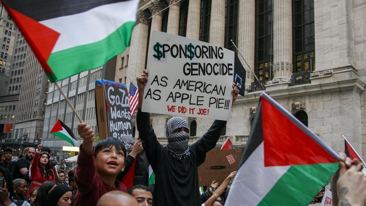Una manifestación pro Palestina en Nueva York.
