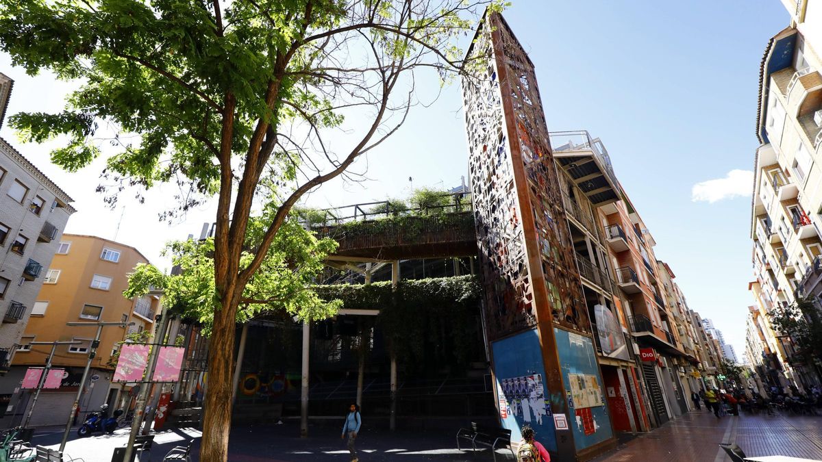 Jardín Vertical de Delicias, en Zaragoza.