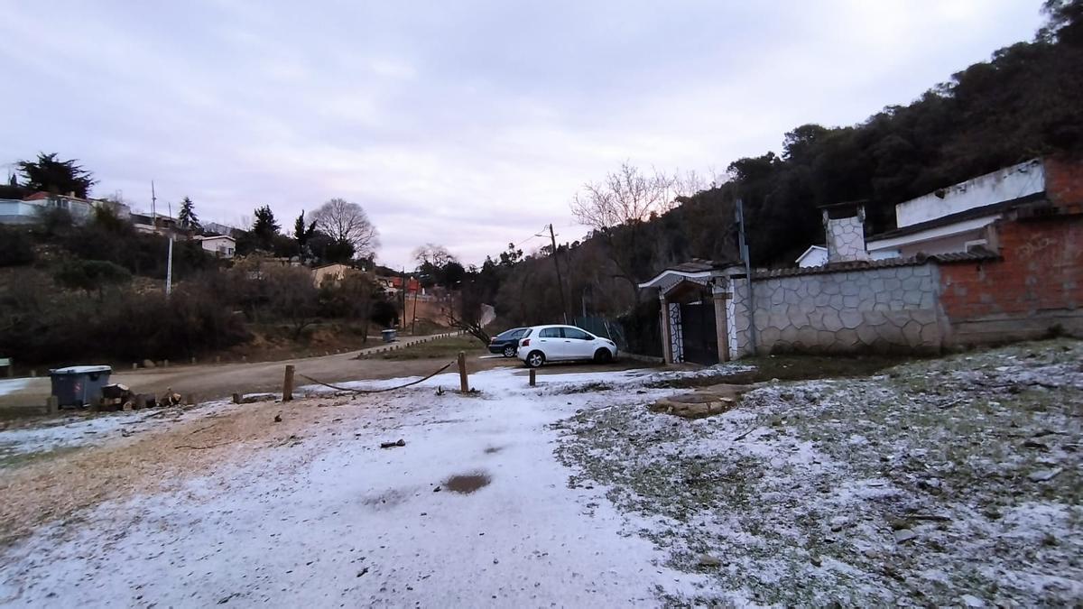 Nevada en la Serra de Collserola, Santa María de Vallvidrera