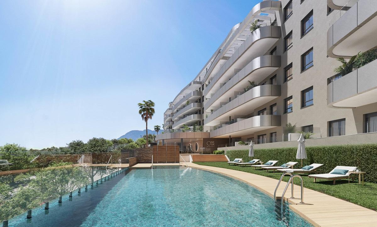 Otra imagen de la futura promoción One Oak, de Kronos Homes, en Torremolinos.