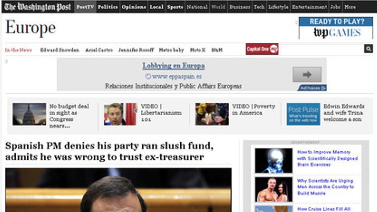 La comparecencia de Rajoy, en 'The Washington Post'