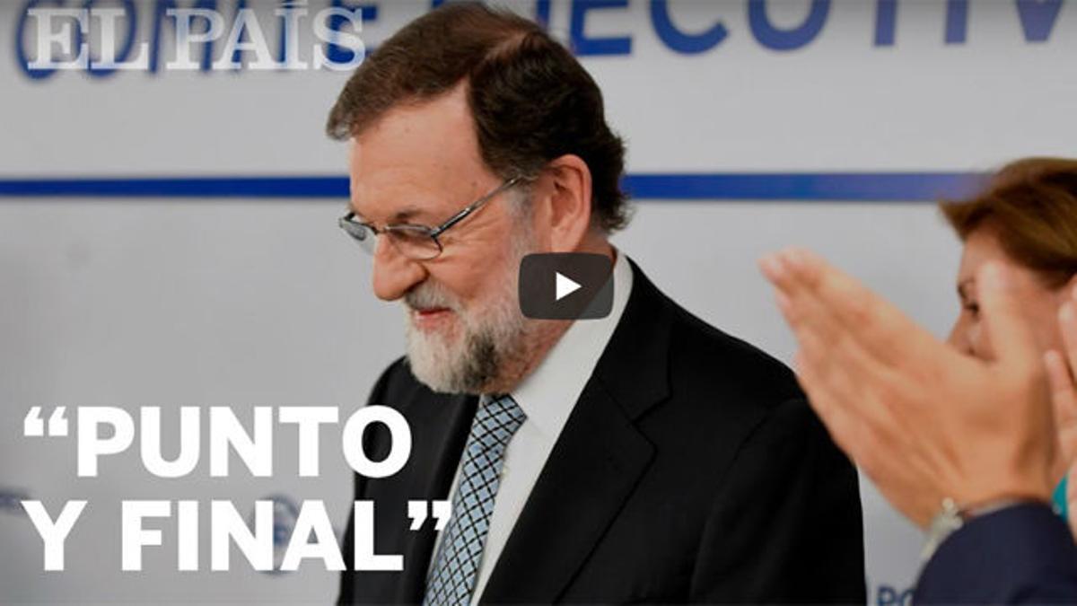 El discurso de la dimisión de Mariano Rajoy como líder del PP