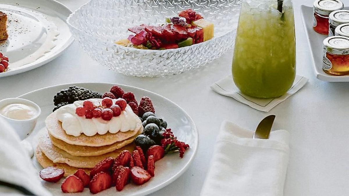 Unhurried breakfasts at the hotel.