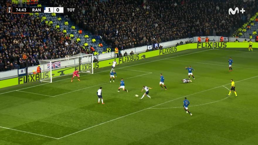 Rangers - Tottenham: El gol de Kulusevski