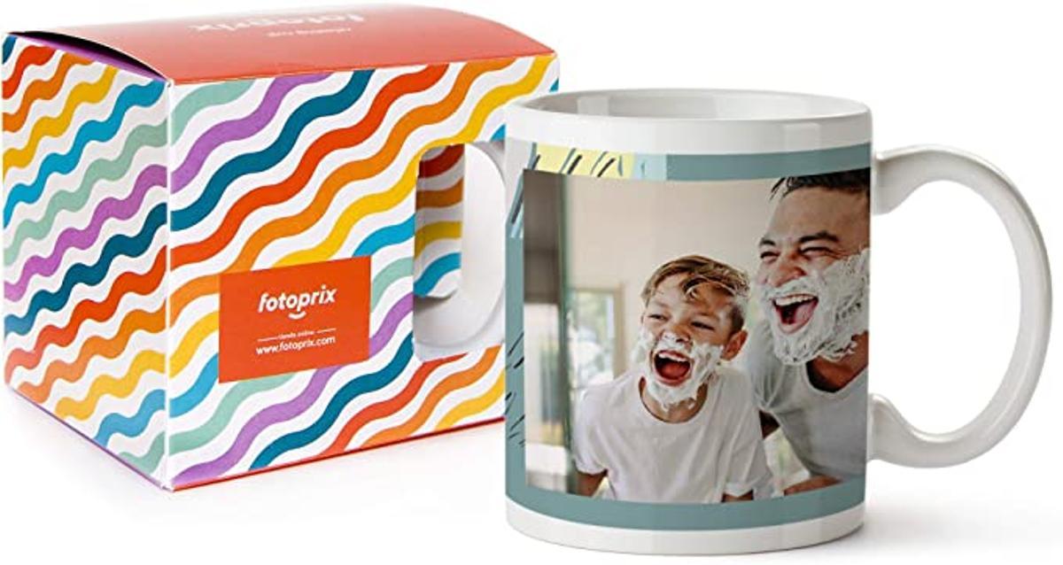 Taza personalizada con foto de Fotoprix con varios diseños disponibles