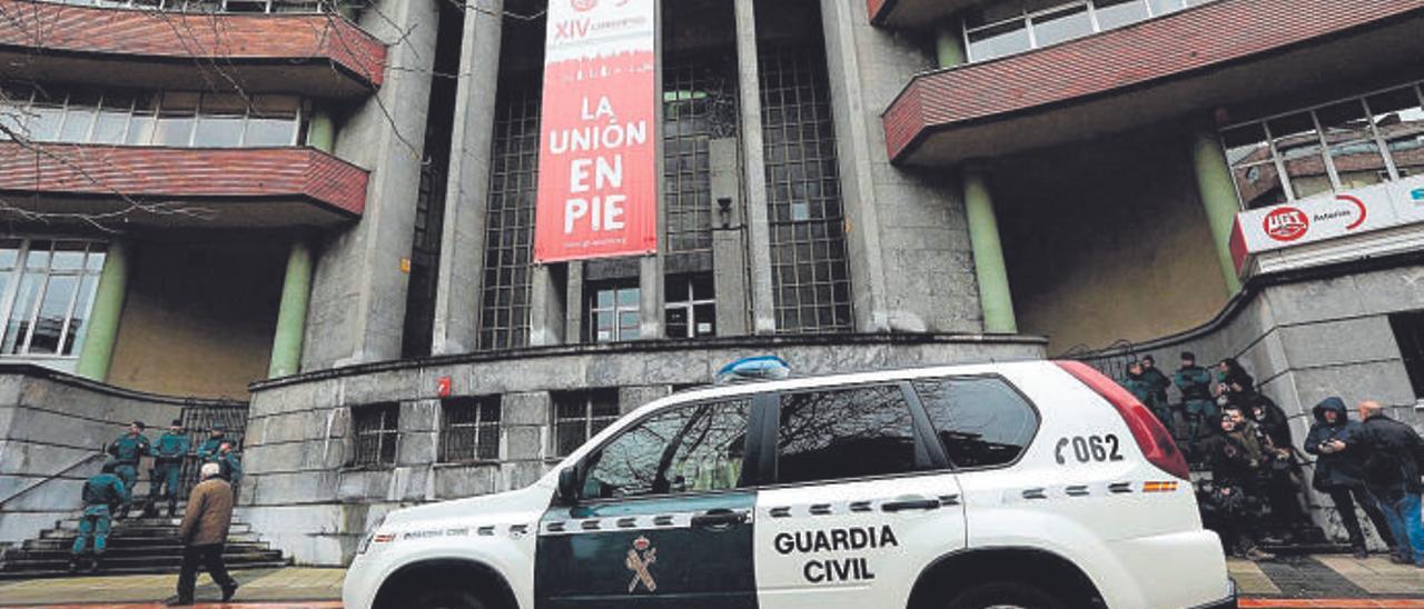 El registro de la sede de UGT en Oviedo en marzo de 2017