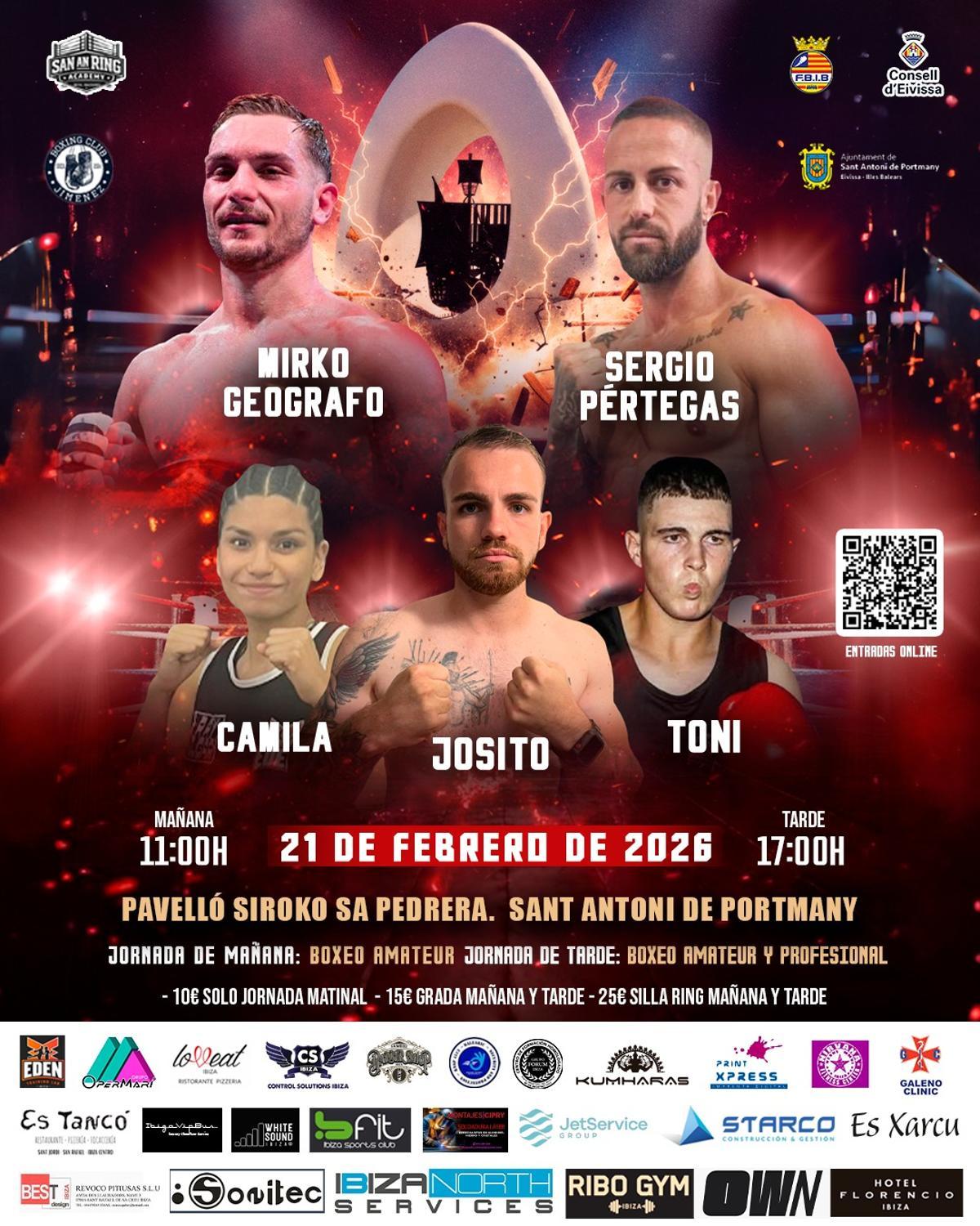 Cartel del torneo boxeo Sant Antoni 2026.