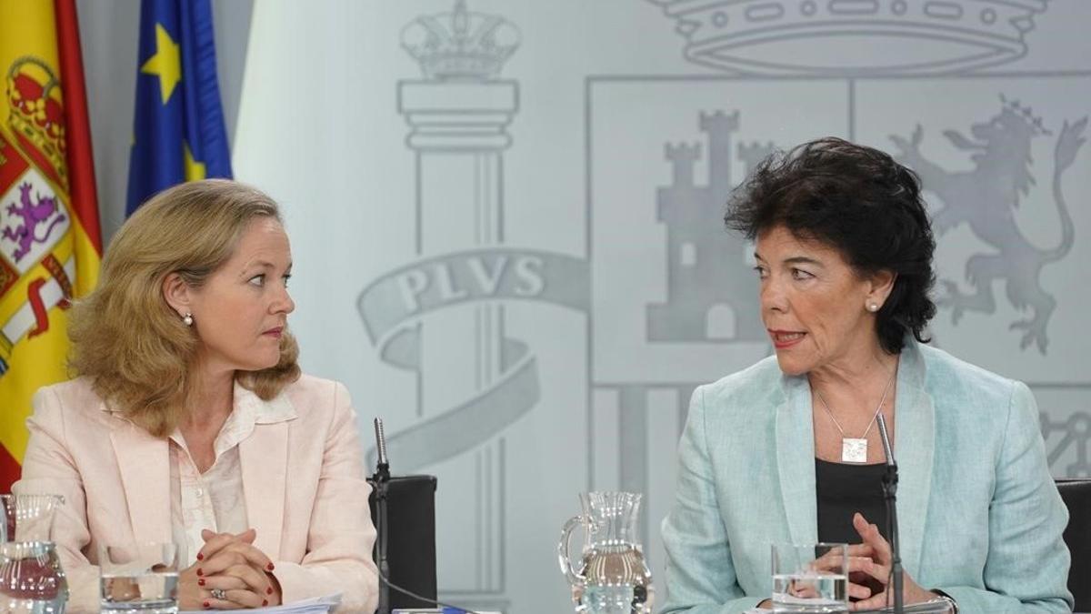 Nadia Calviño e Isabel Celáa