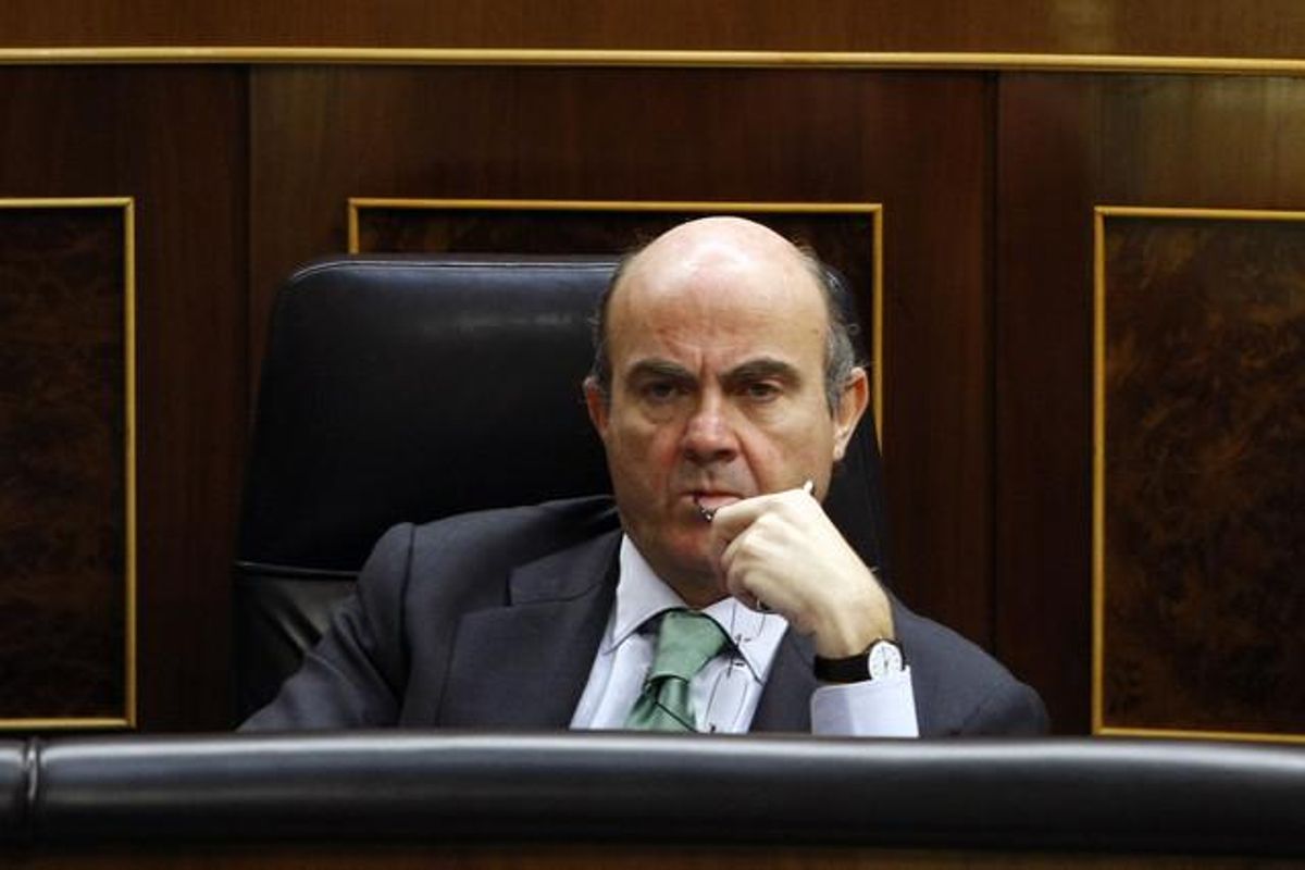 Guindos, dimecres passat, en la sessió de control al Govern. Guindos, dimecres passat, en la sessió de control al Govern.