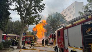 Una explosión de gas provoca un incendio en la zona de colegios mayores de Madrid