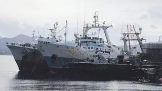 La flota de Malvinas inicia el amarre en Vigo tras el cierre de la pesquería