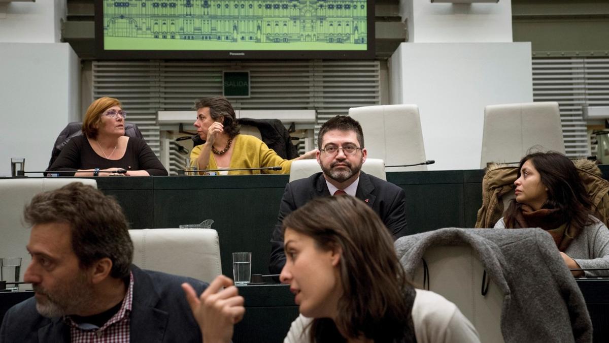 Carlos Sánchez Mato, en el Pleno del Ayuntamiento de Madrid