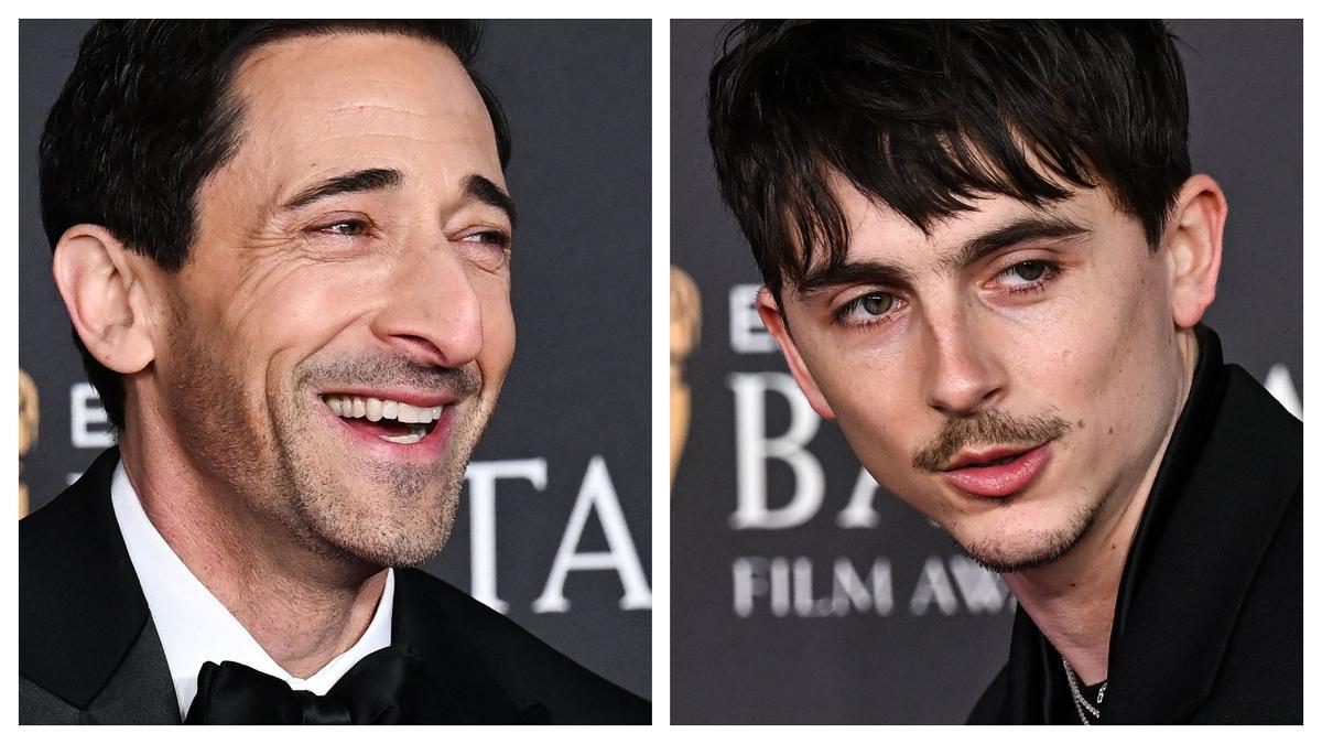 Adrien Brody y Timothée Chalamet, en los premios BAFTA el pasado 16 de febrero