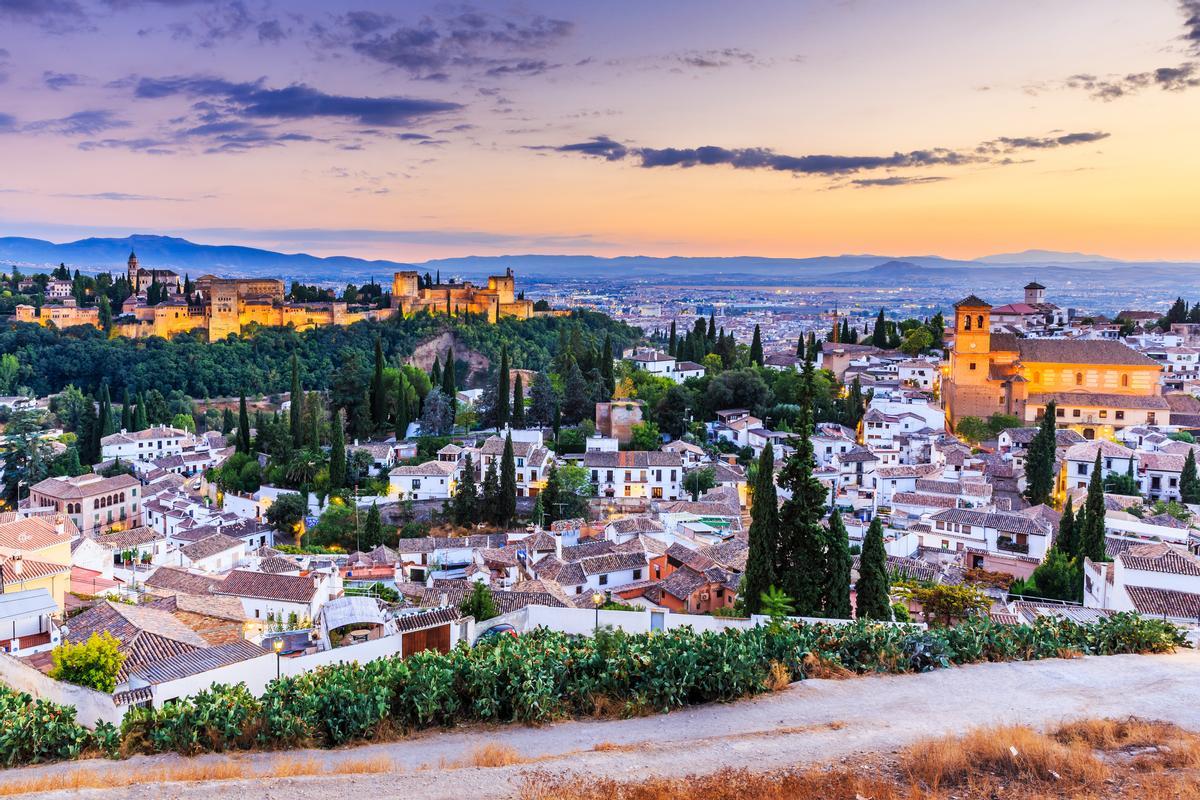 Las vistas sobre el barrio del Albaicín en Granada
