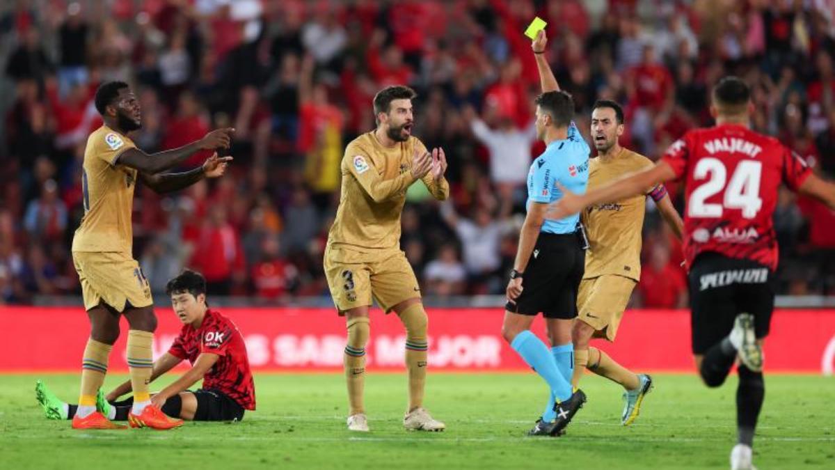 Jesús Gil Manzano durante un encuentro entre el Barça y el Mallorca