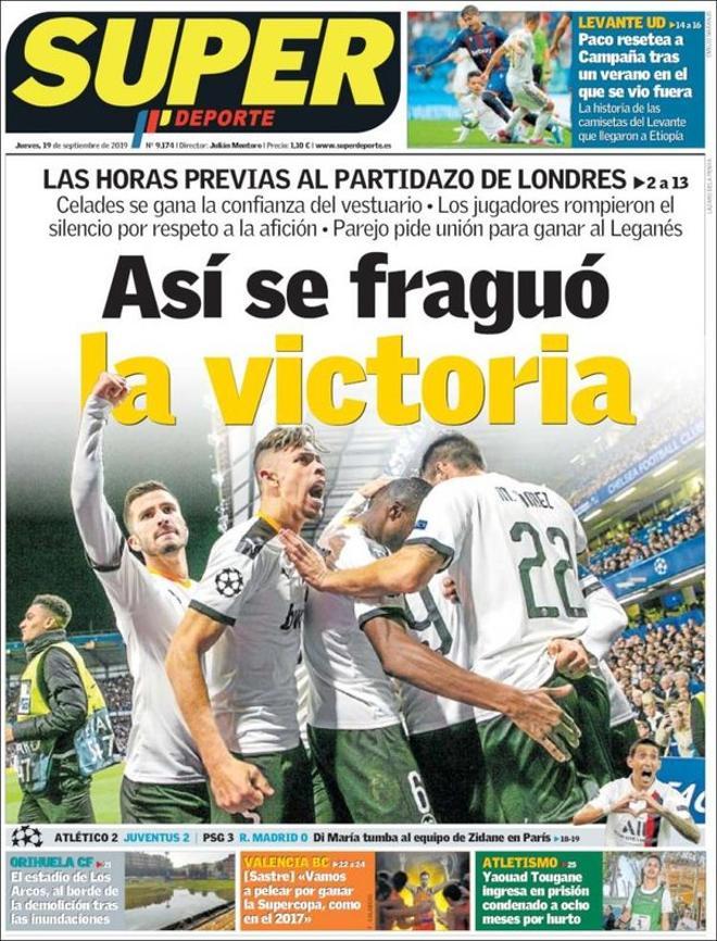 Portada de Superdeporte del 19 de septiembre de 2019