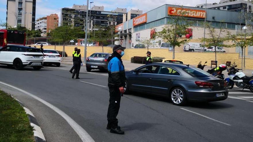 Control de la Policía Local en Alicante.