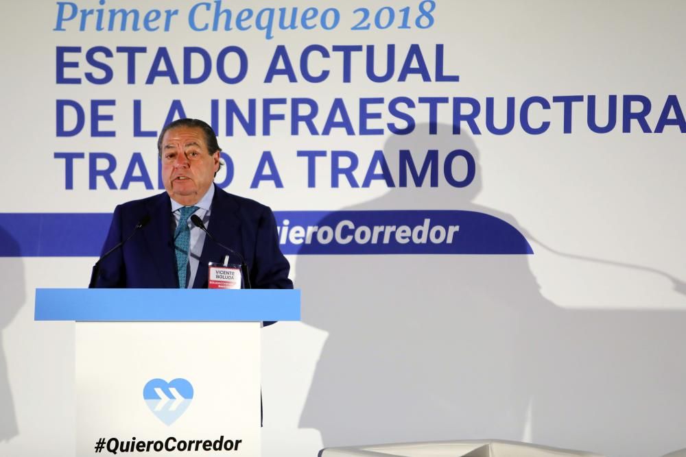 La Asociación Valenciana de Empresarios (AVE) presenta el I Chequeo Semestral del Corredor Mediterráneo 2018, que analiza el estado de la infraestructura.