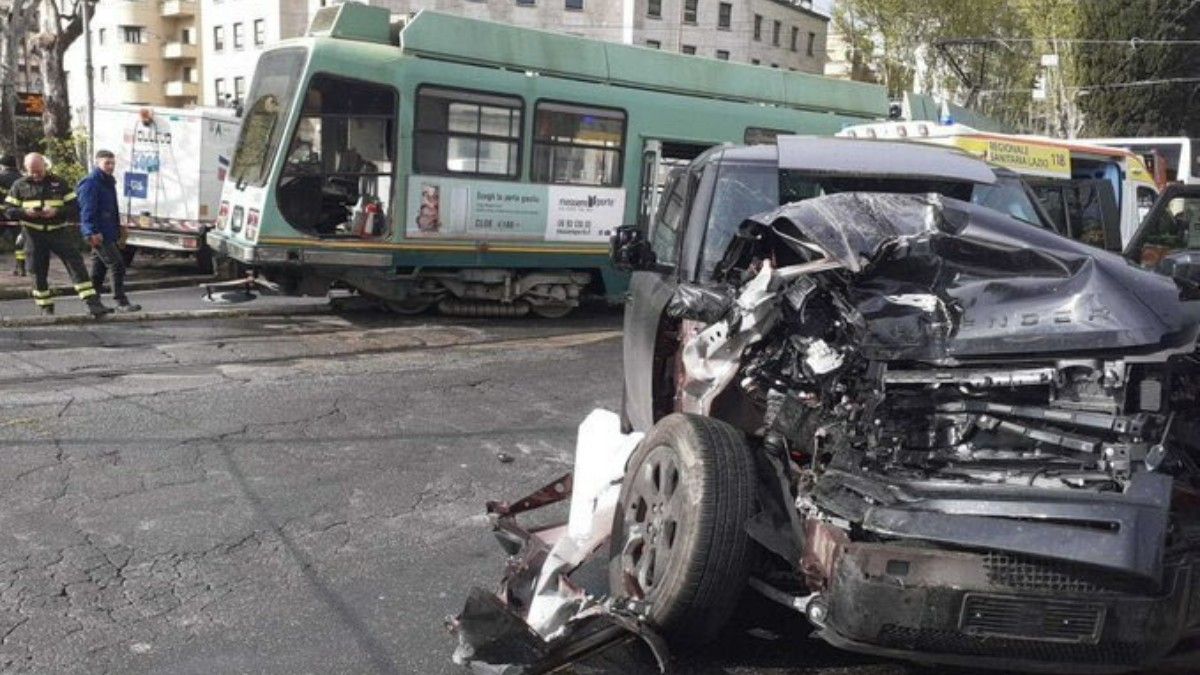 Las imágenes del accidente de Immobile en Roma