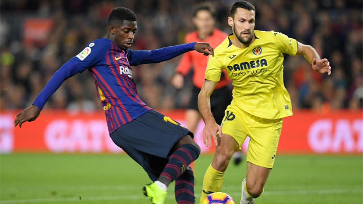 Por aquí, por allá... ¡Dembélé volvió loco a Pedraza!