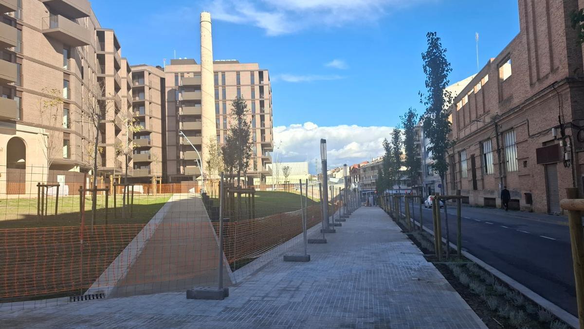 Imatge de la nova vorera al carrer de Sant Antoni Maria Claret