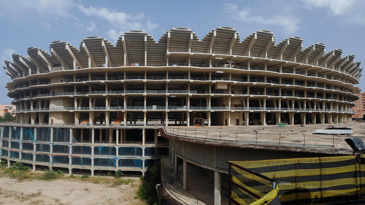 Las obras del nuevo Mestalla llevan más de 10 años paradas.