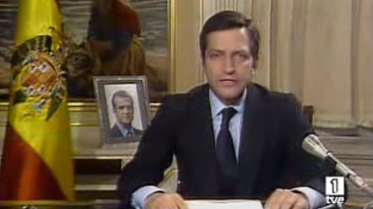 RTVE recorda el gener del 2008 la dimissió d’Adolfo Suárez com a president del Govern el 29 de gener de 1981.