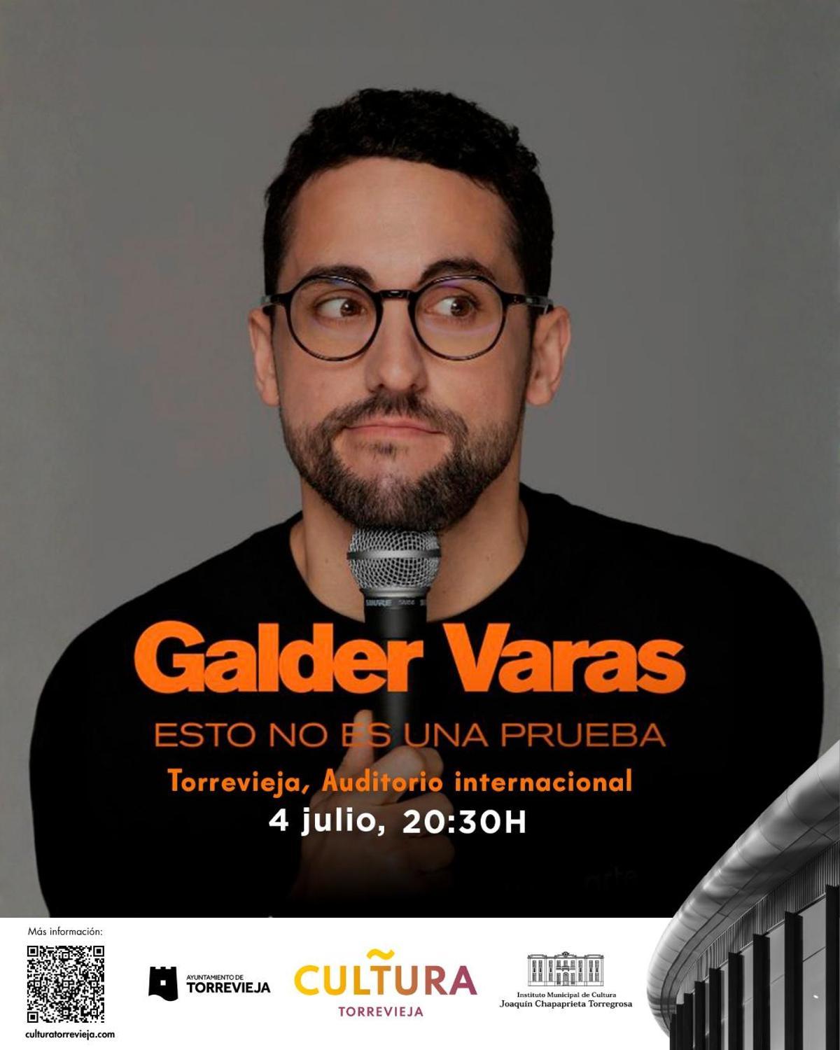 Cartel del espectáculo de Galder Varas, este sábado en el Auditorio Internacional