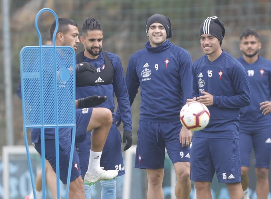 El Celta se ejercita en A Madroa pensando en el Espanyol