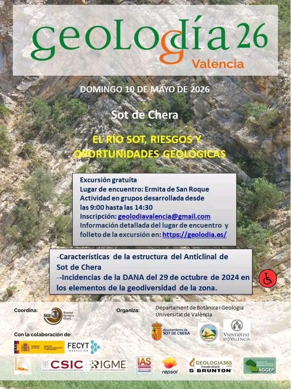 Cartel de la actividad en Sot de Chera.