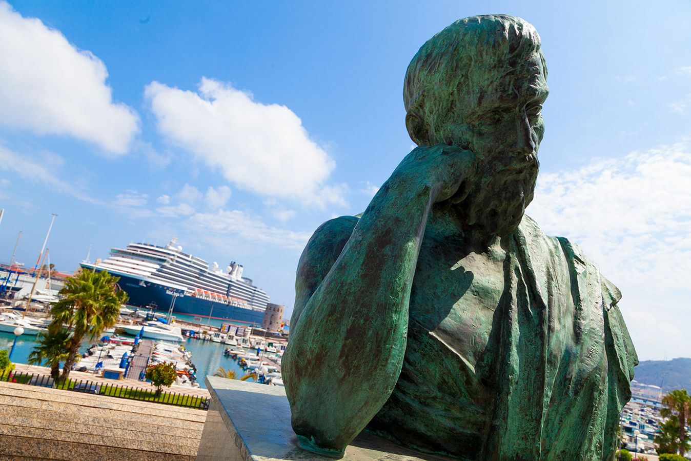 Busto del filósofo griego Platón, Ceuta.