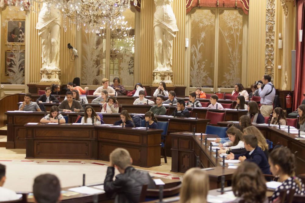 Los más jóvenes 'toman' el Parlament para luchar contra el cambio climático