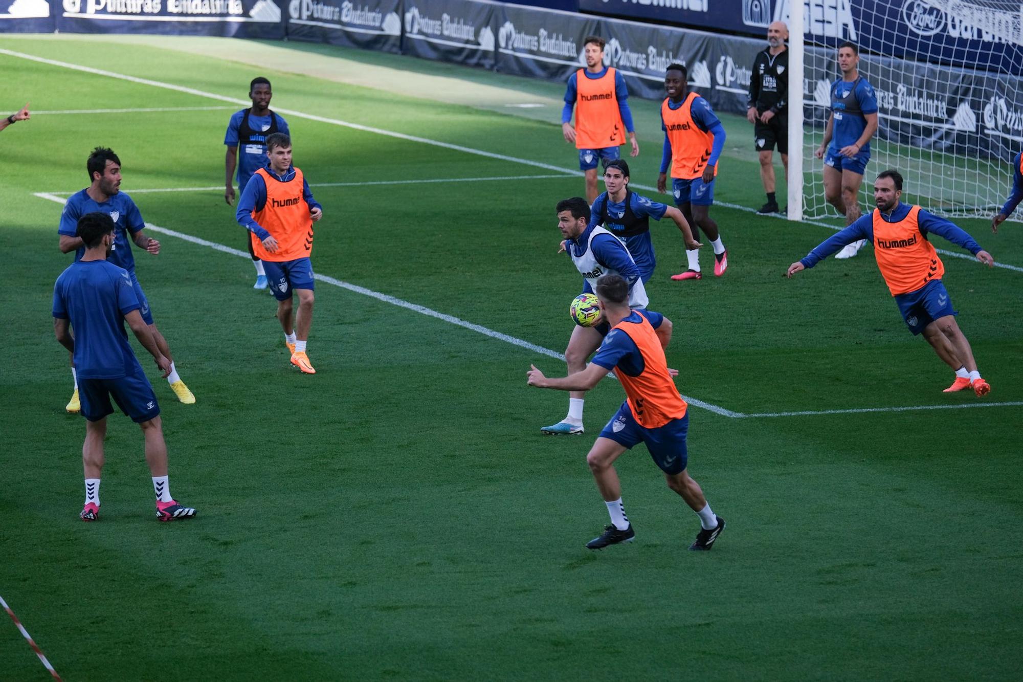 Entrenamiento del Málaga CF antes del partido contra el Levante